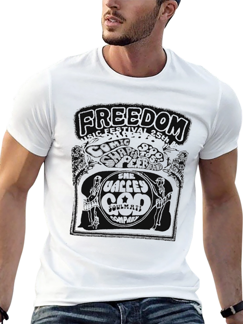 Freedom Music Festival Black Graphic Tee