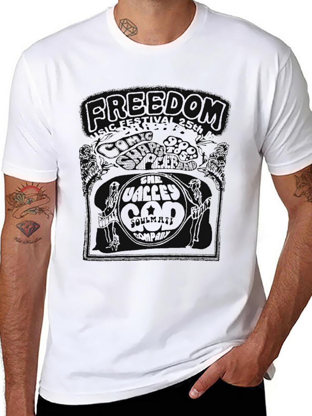 Freedom Music Festival Black Graphic Tee