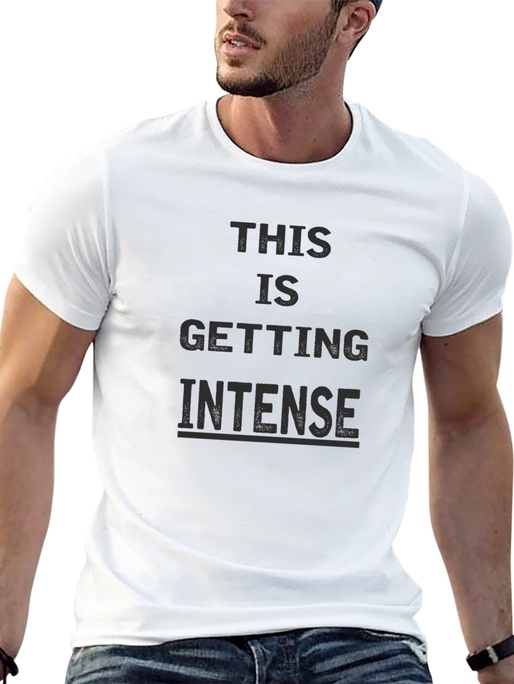 This is Getting Intense Graphic Tee - Black