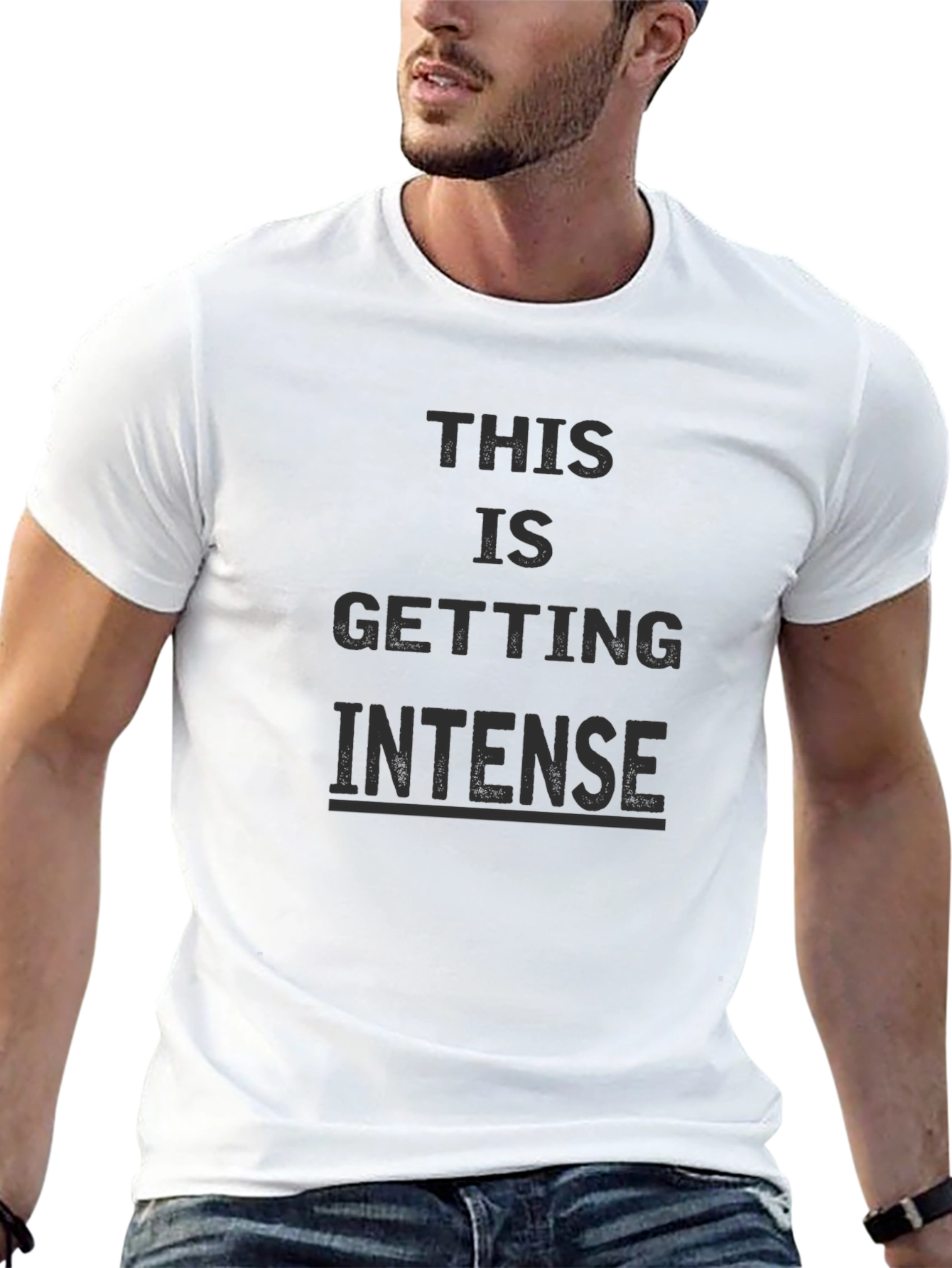 This is Getting Intense Graphic Tee - Black