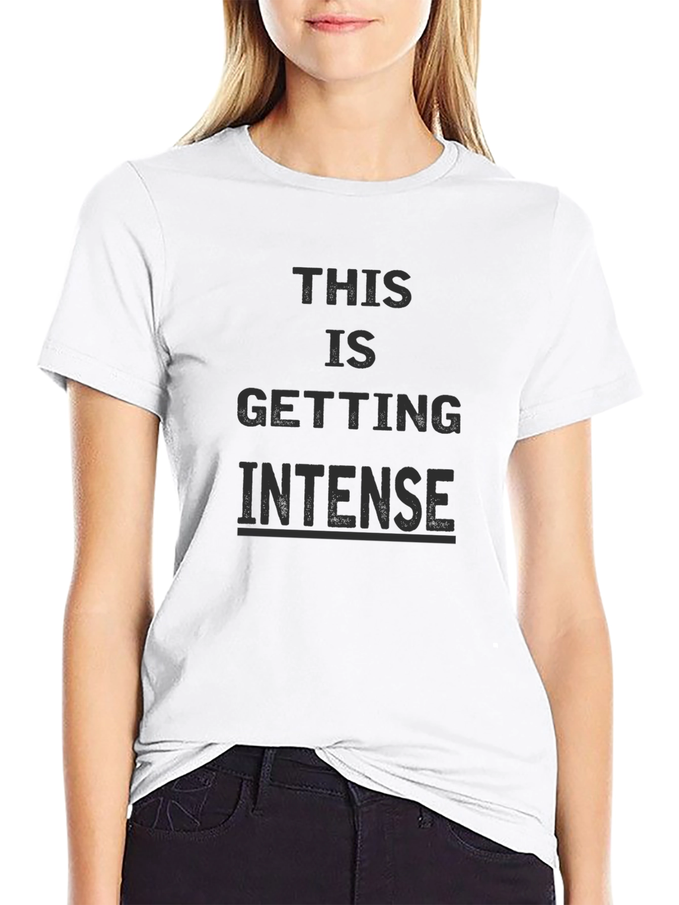 This is Getting Intense Graphic Tee - Black