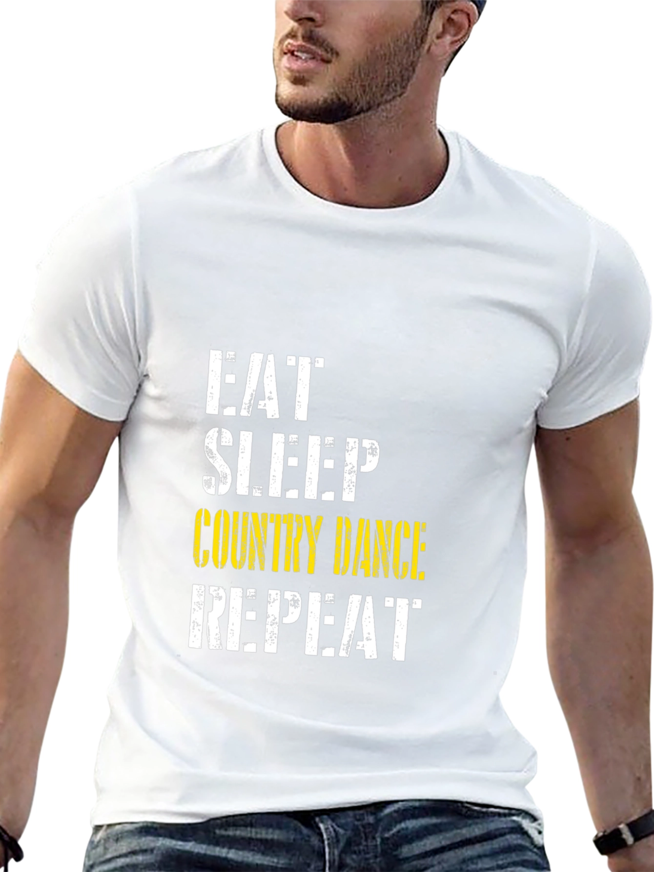 Eat Sleep Country Dance Repeat Black T-Shirt