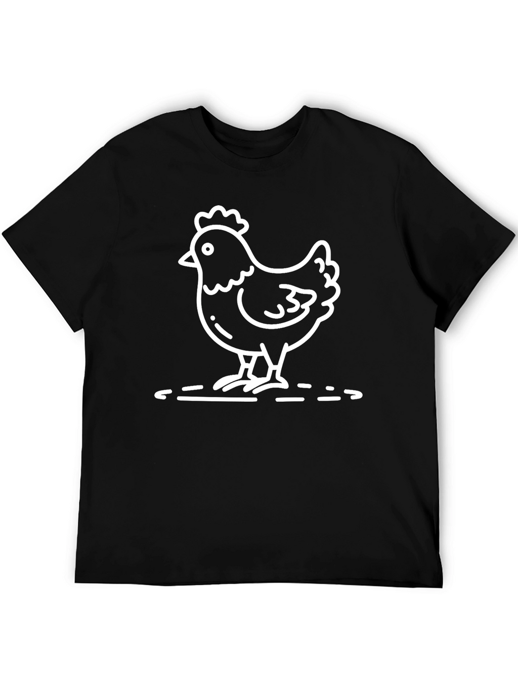 Chicken Graphic Black T-Shirt