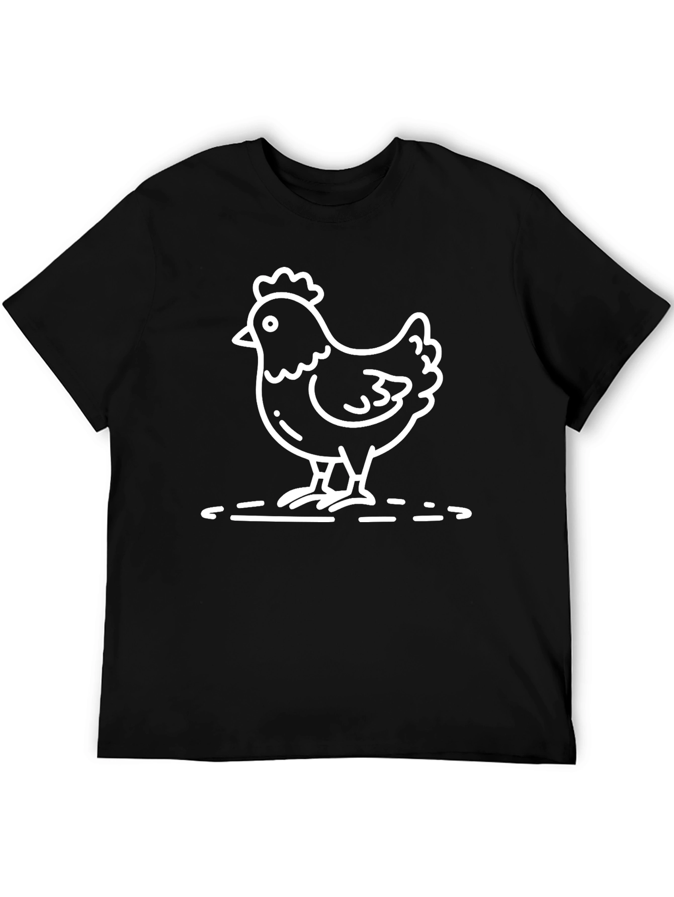 Chicken Graphic Black T-Shirt