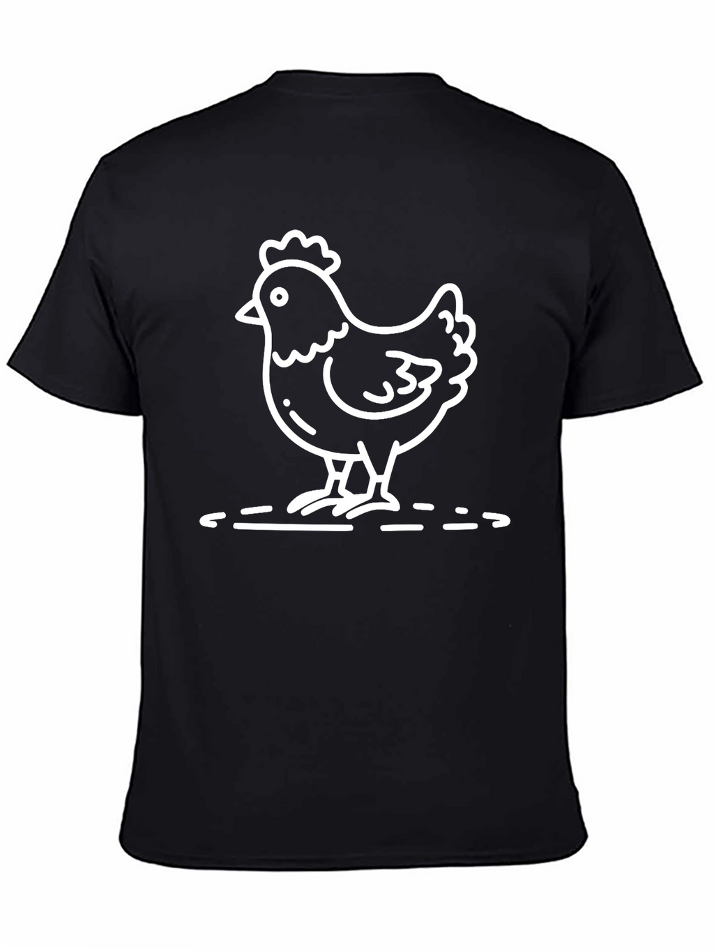 Chicken Graphic Black T-Shirt