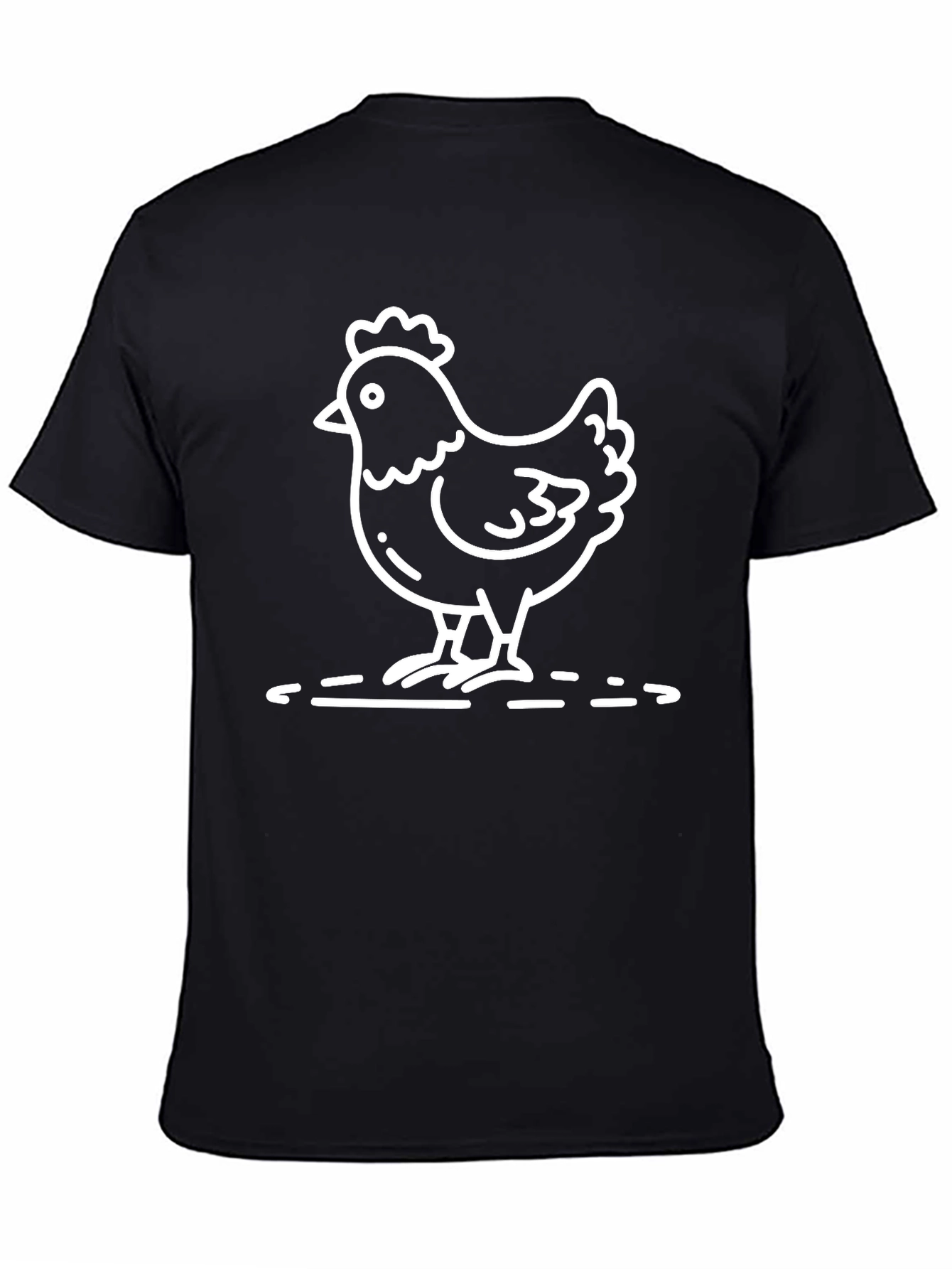 Chicken Graphic Black T-Shirt
