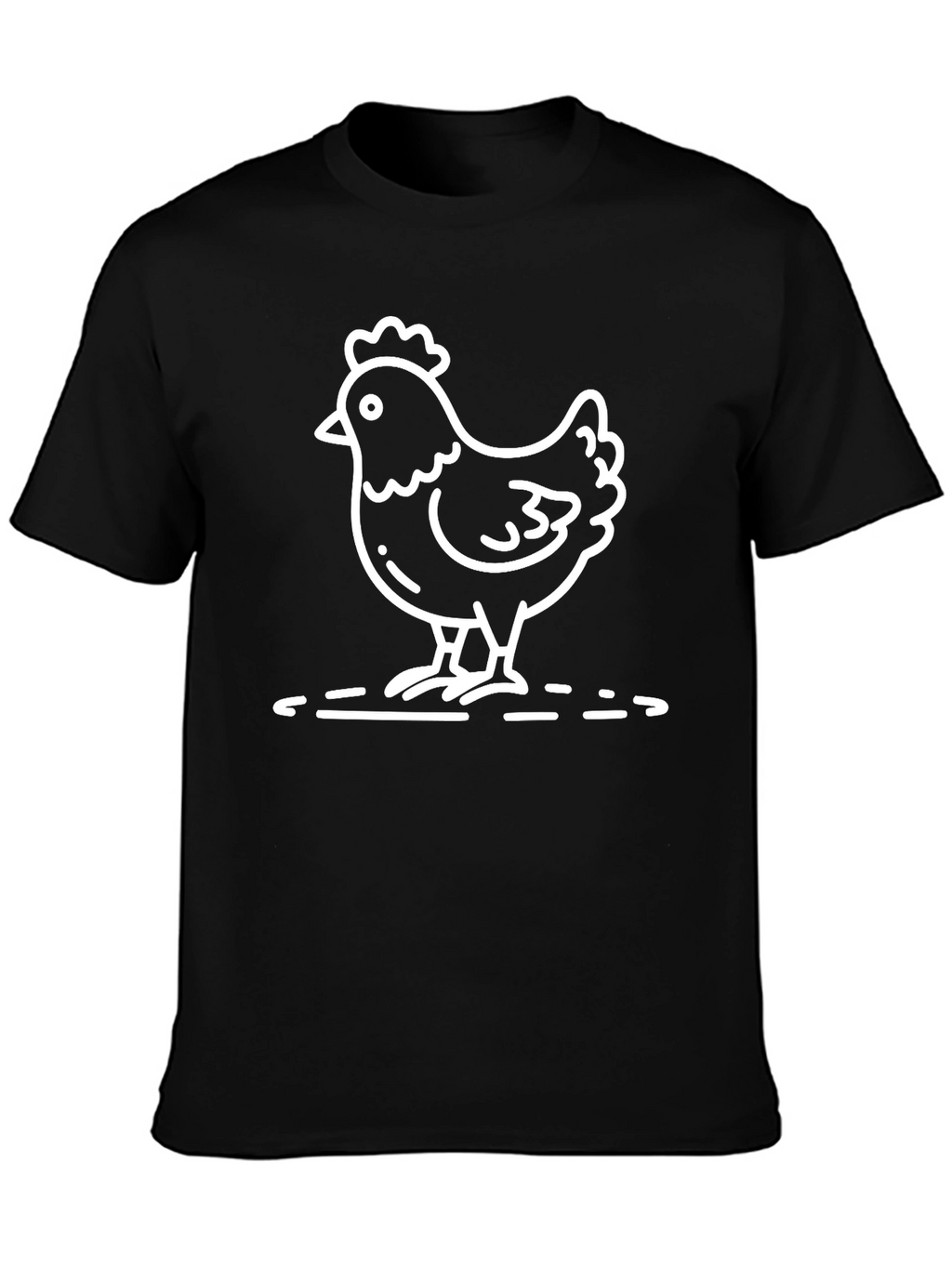 Chicken Graphic Black T-Shirt