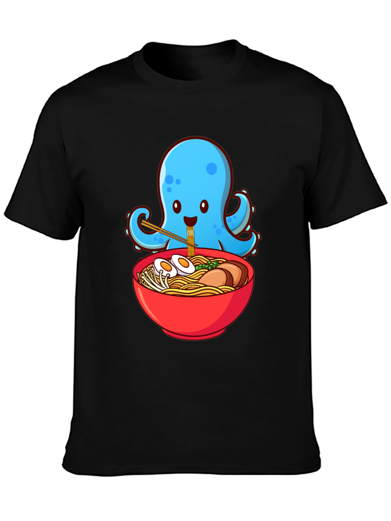 Octopus Ramen Graphic T-Shirt - Cute Anime Foodie Tee
