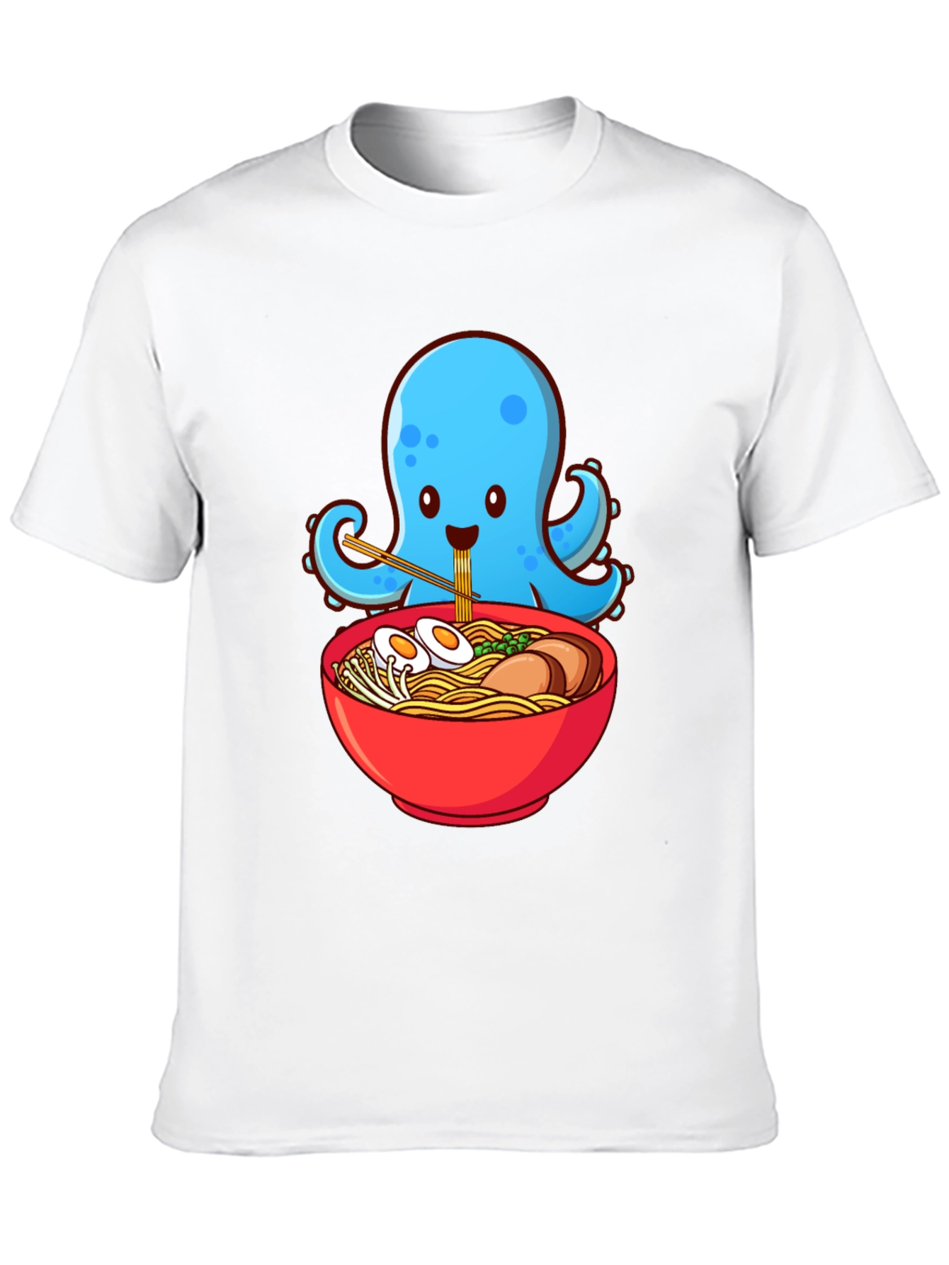 Octopus Ramen Graphic T-Shirt - Cute Anime Foodie Tee