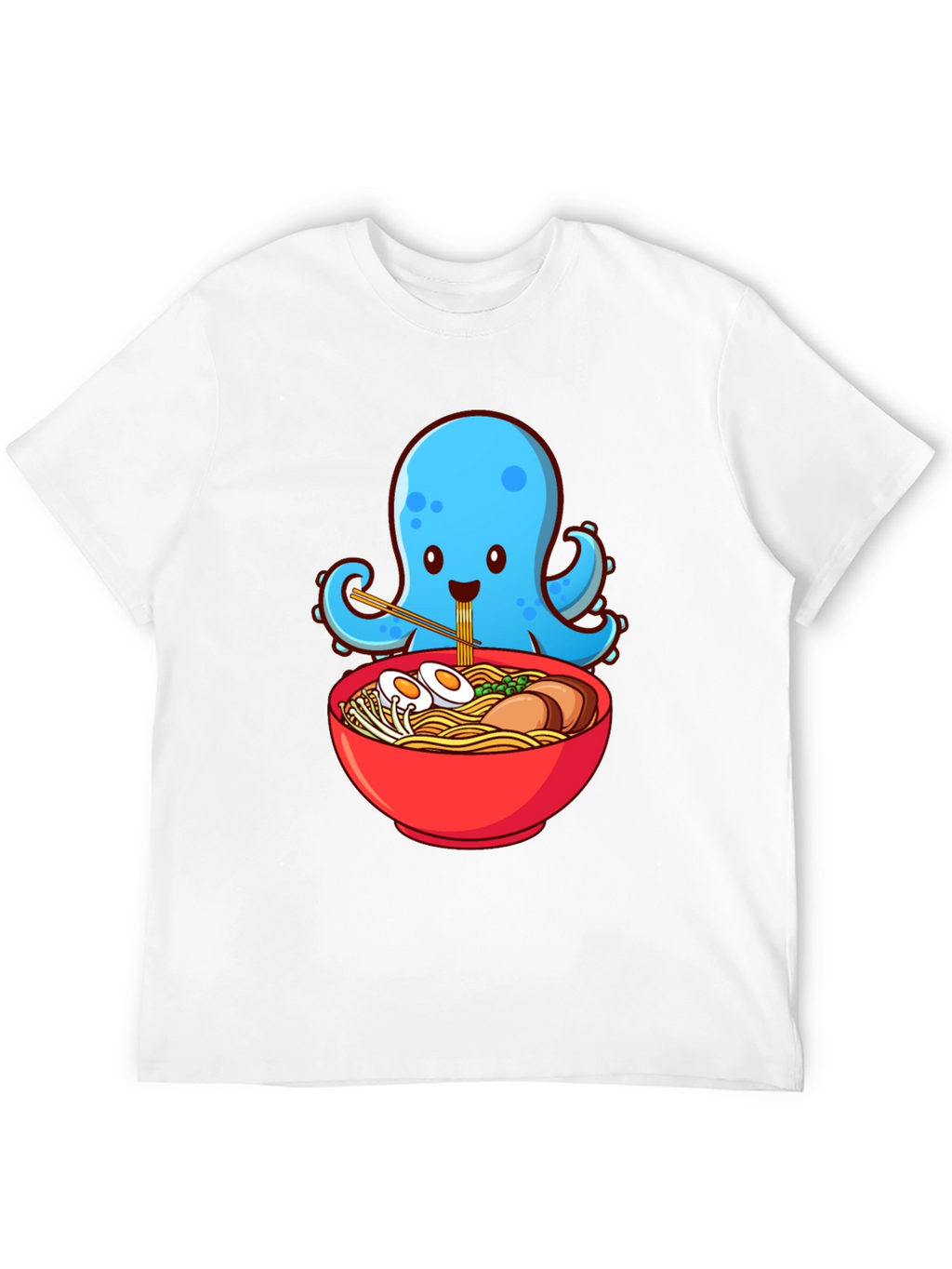 Octopus Ramen Graphic T-Shirt - Cute Anime Foodie Tee