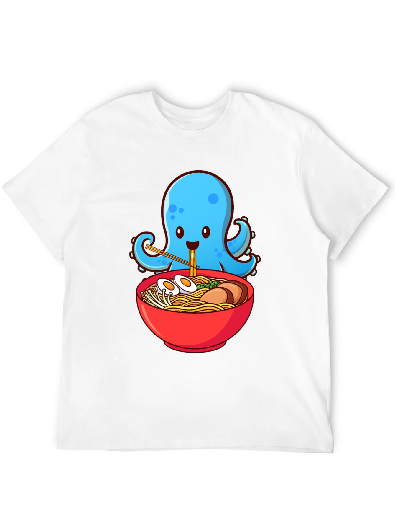 Octopus Ramen Graphic T-Shirt - Cute Anime Foodie Tee