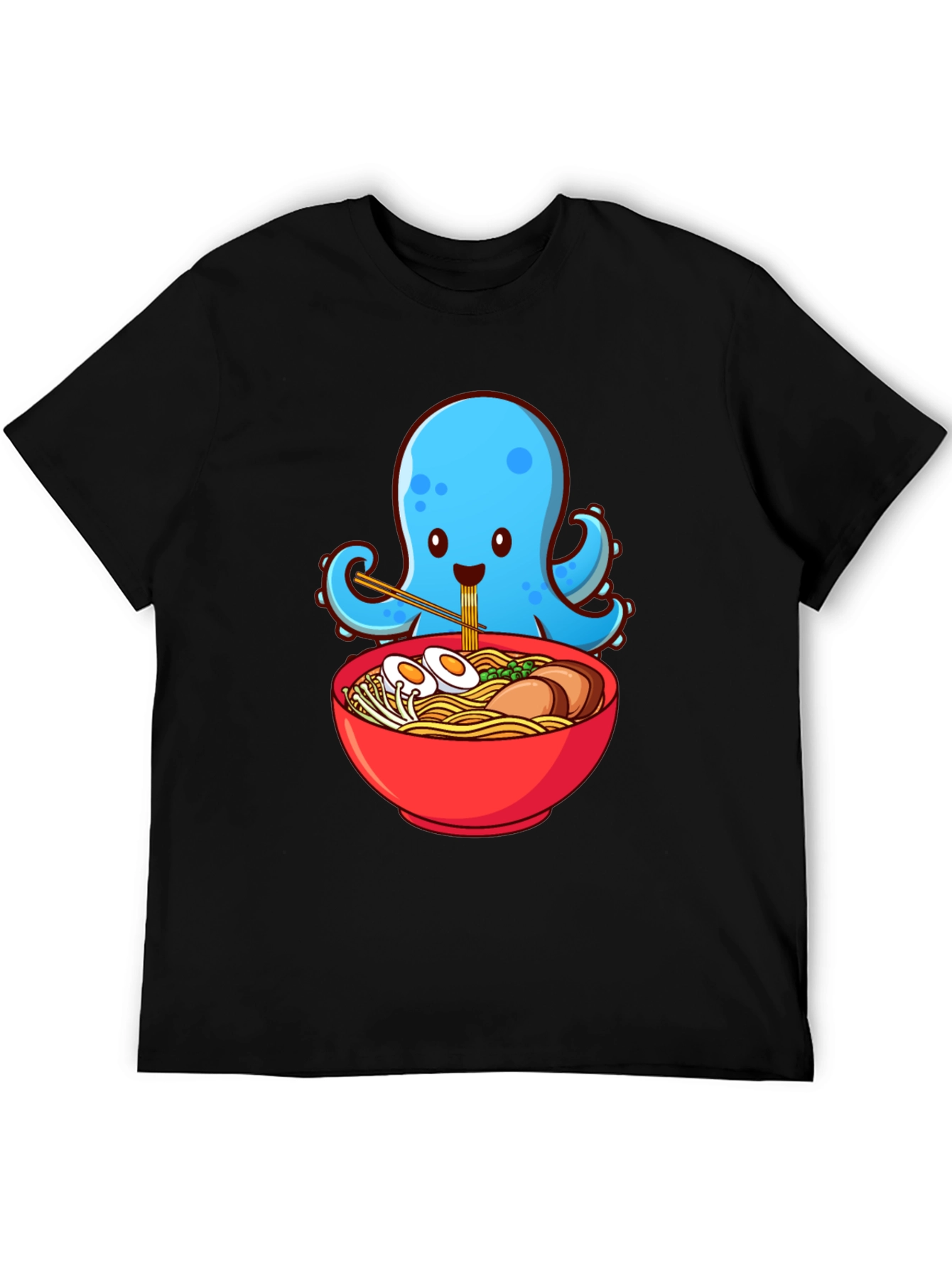 Octopus Ramen Graphic T-Shirt - Cute Anime Foodie Tee