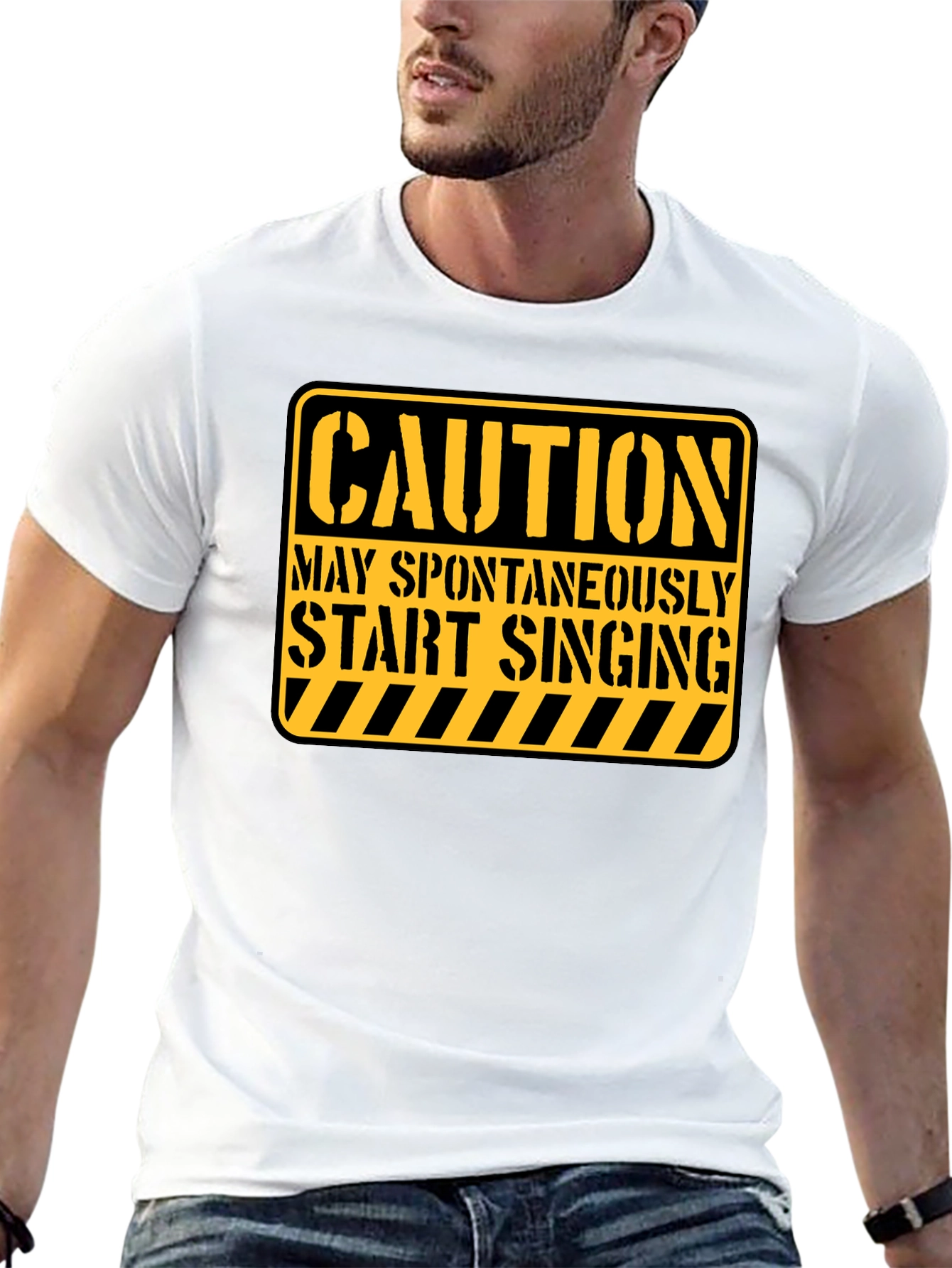 Caution May Spontaneously Start Singing Funny T-Shirt