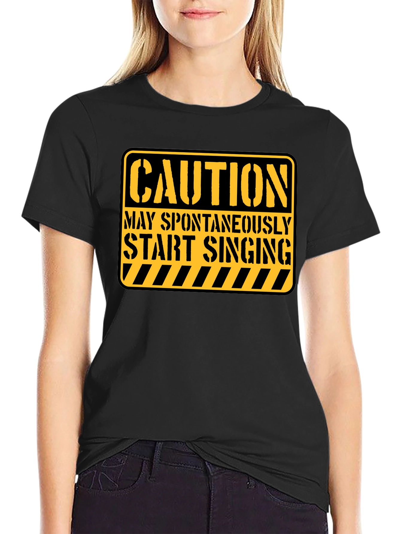 Caution May Spontaneously Start Singing Funny T-Shirt