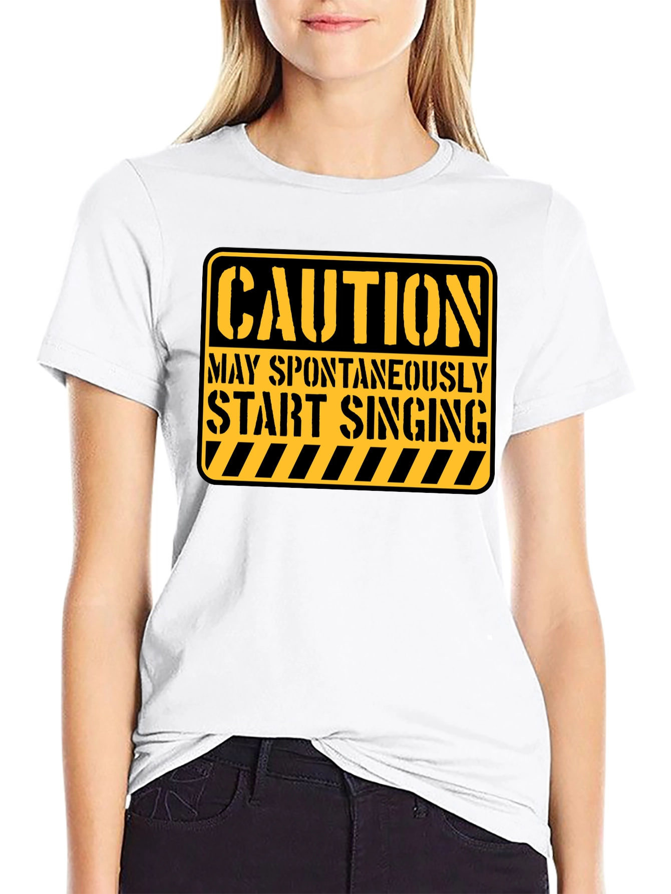 Caution May Spontaneously Start Singing Funny T-Shirt