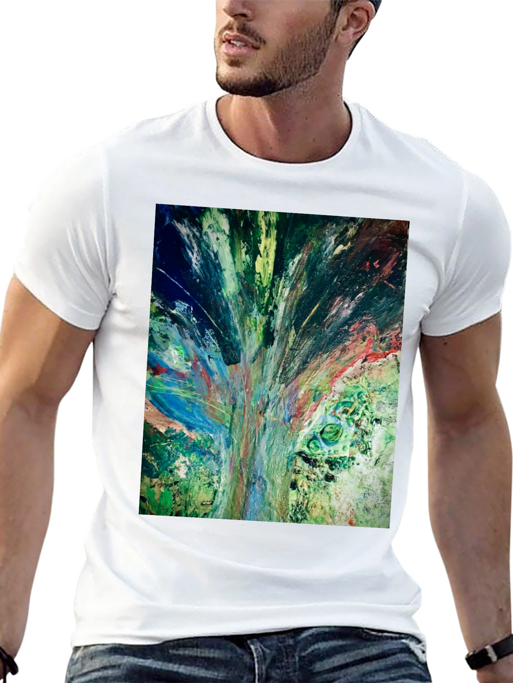 Abstract Art Graphic Tee - Modern Casual Style