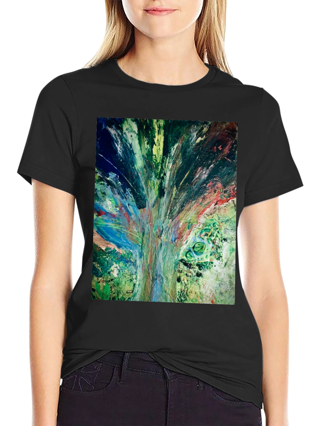 Abstract Art Graphic Tee - Modern Casual Style