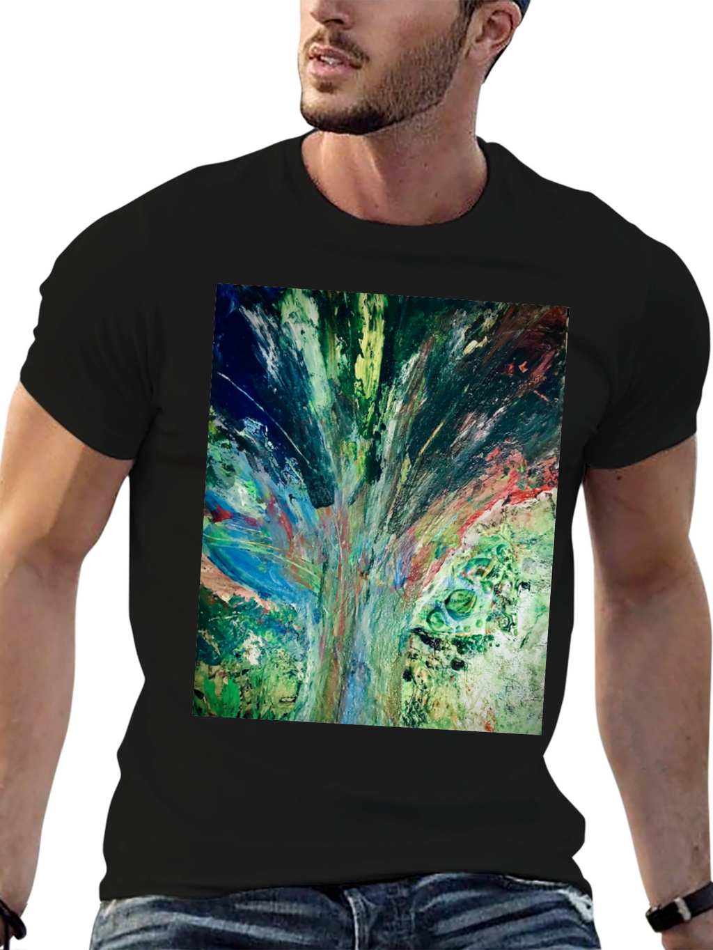 Abstract Art Graphic Tee - Modern Casual Style