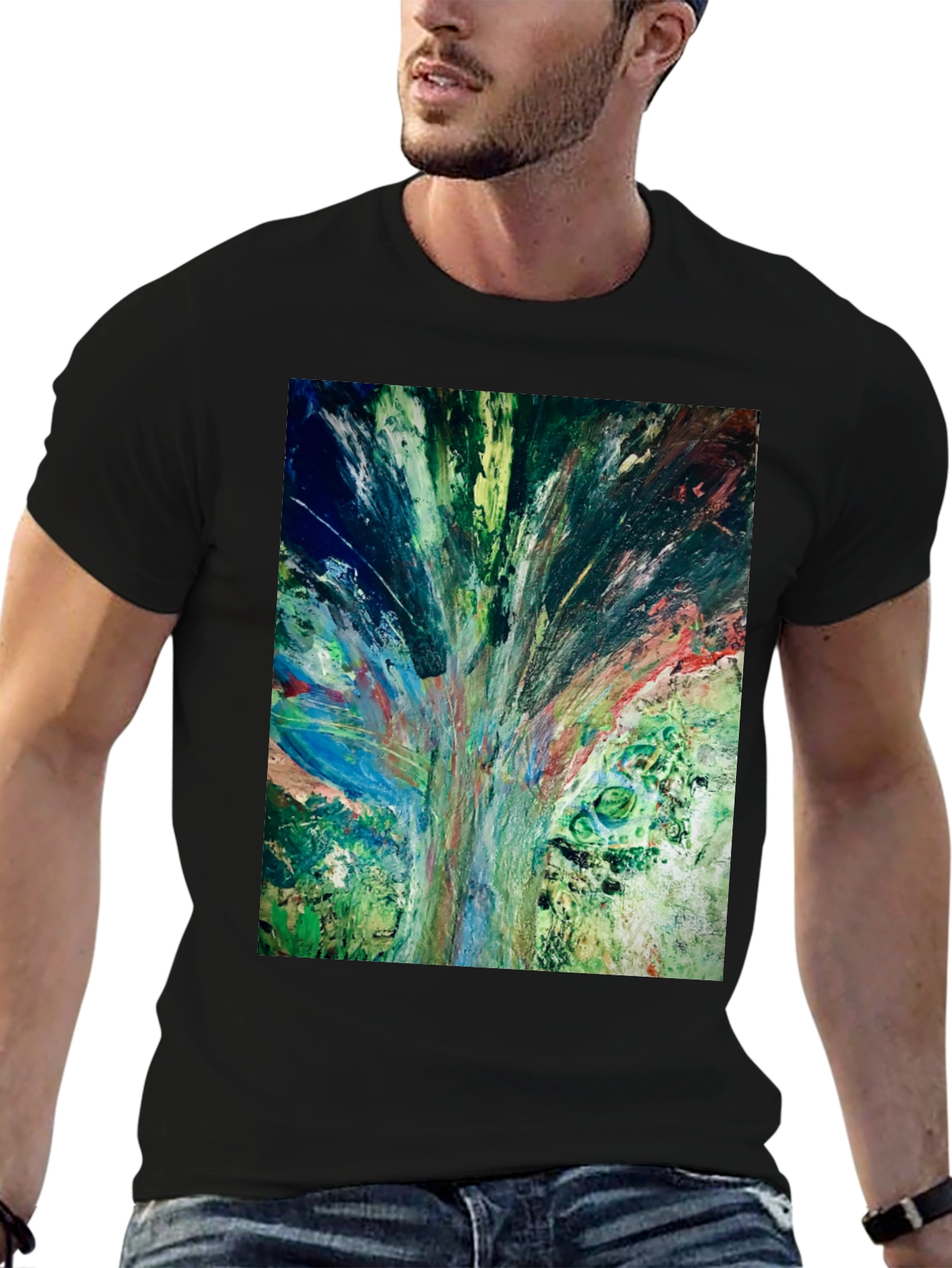 Abstract Art Graphic Tee - Modern Casual Style