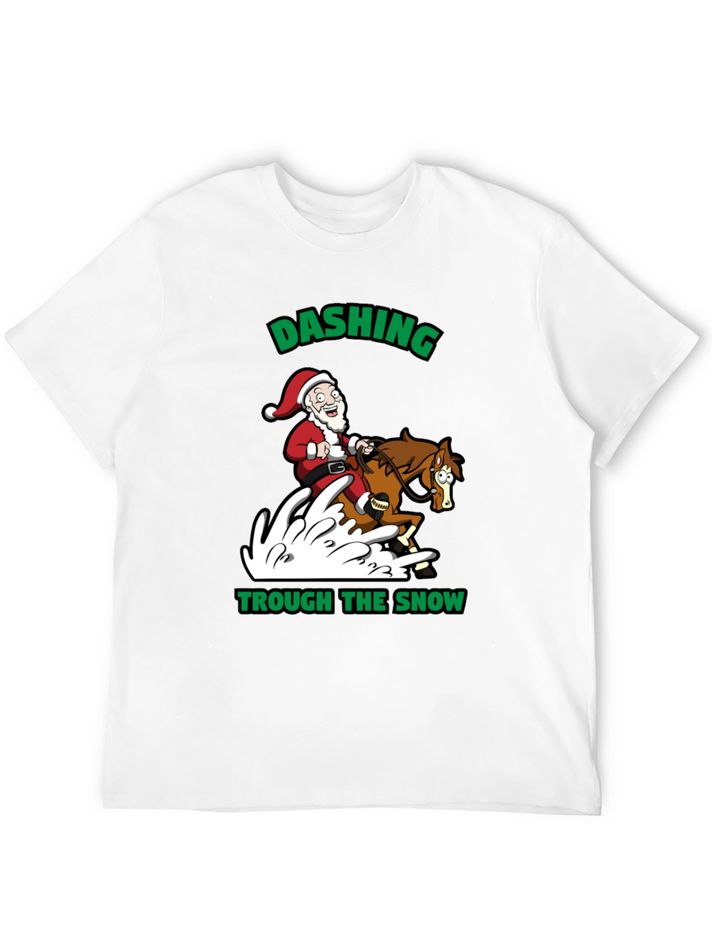 Dashing Through the Snow Santa T-Shirt