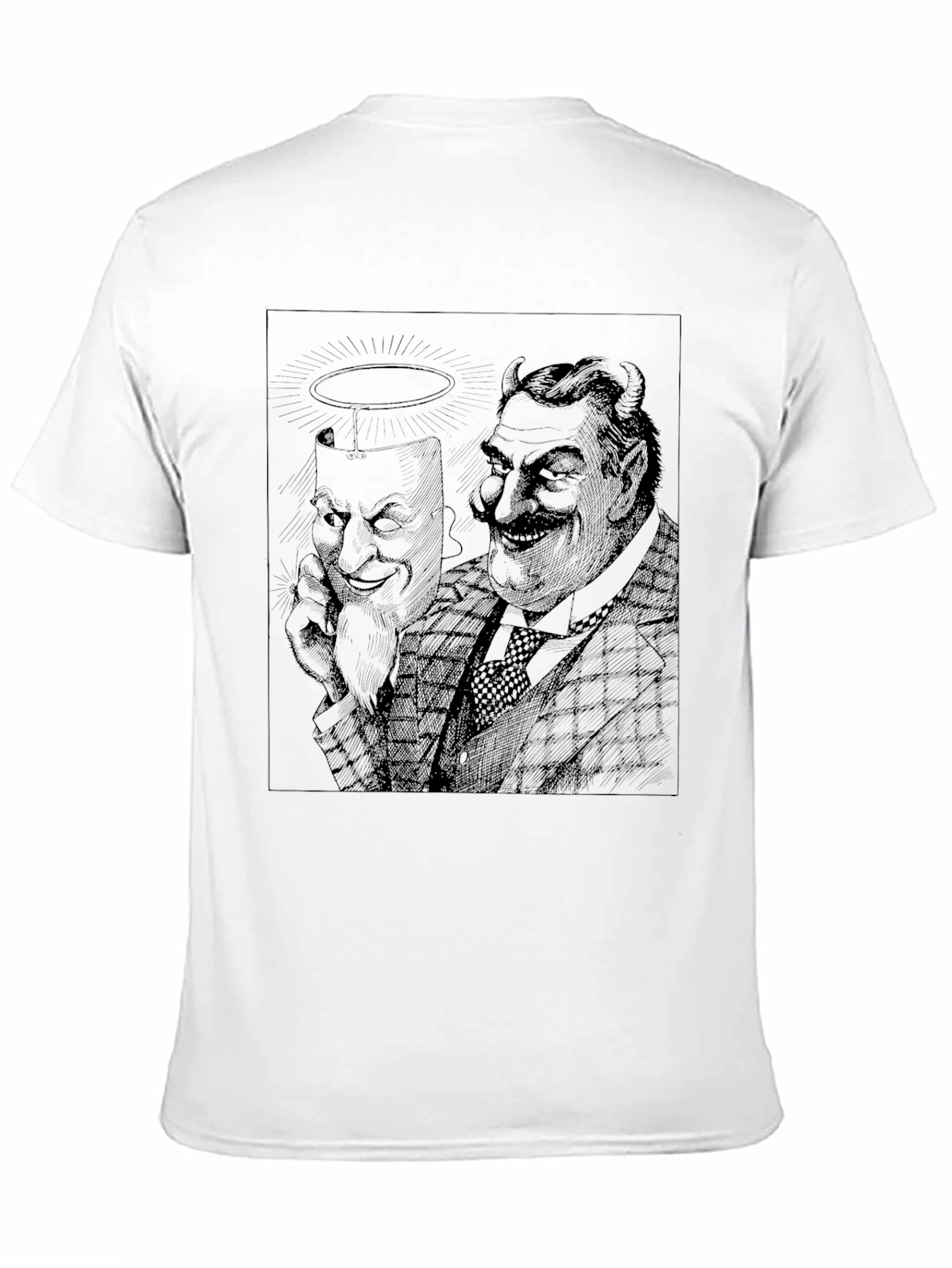 Angel & Devil Graphic Tee - Black Crewneck