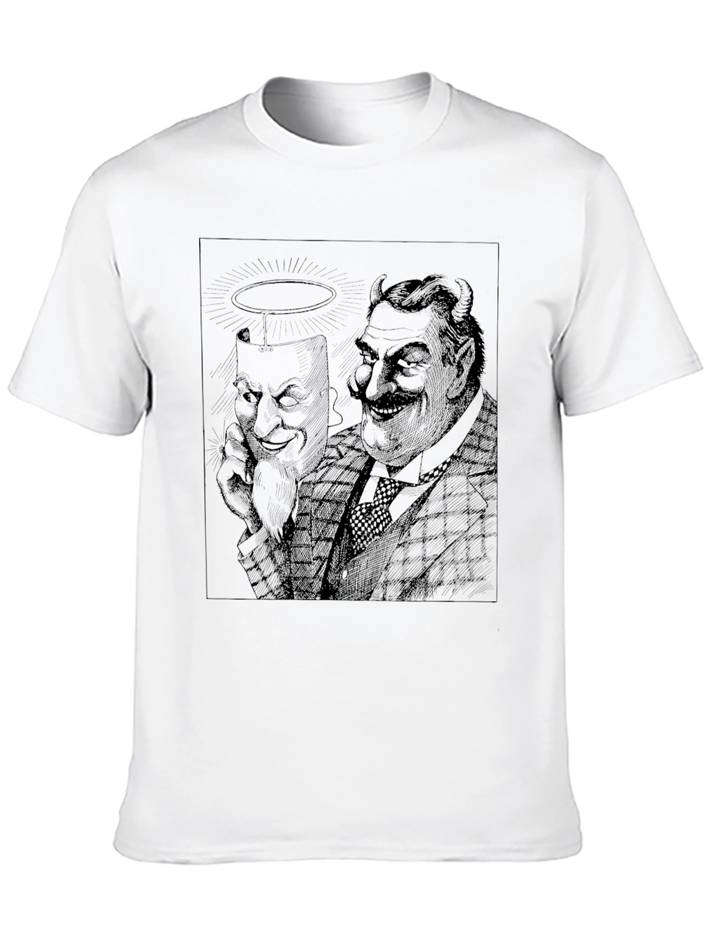 Angel & Devil Graphic Tee - Black Crewneck