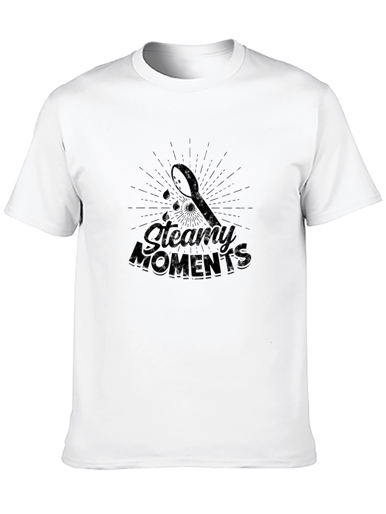 Steamy Moments Black Graphic Tee