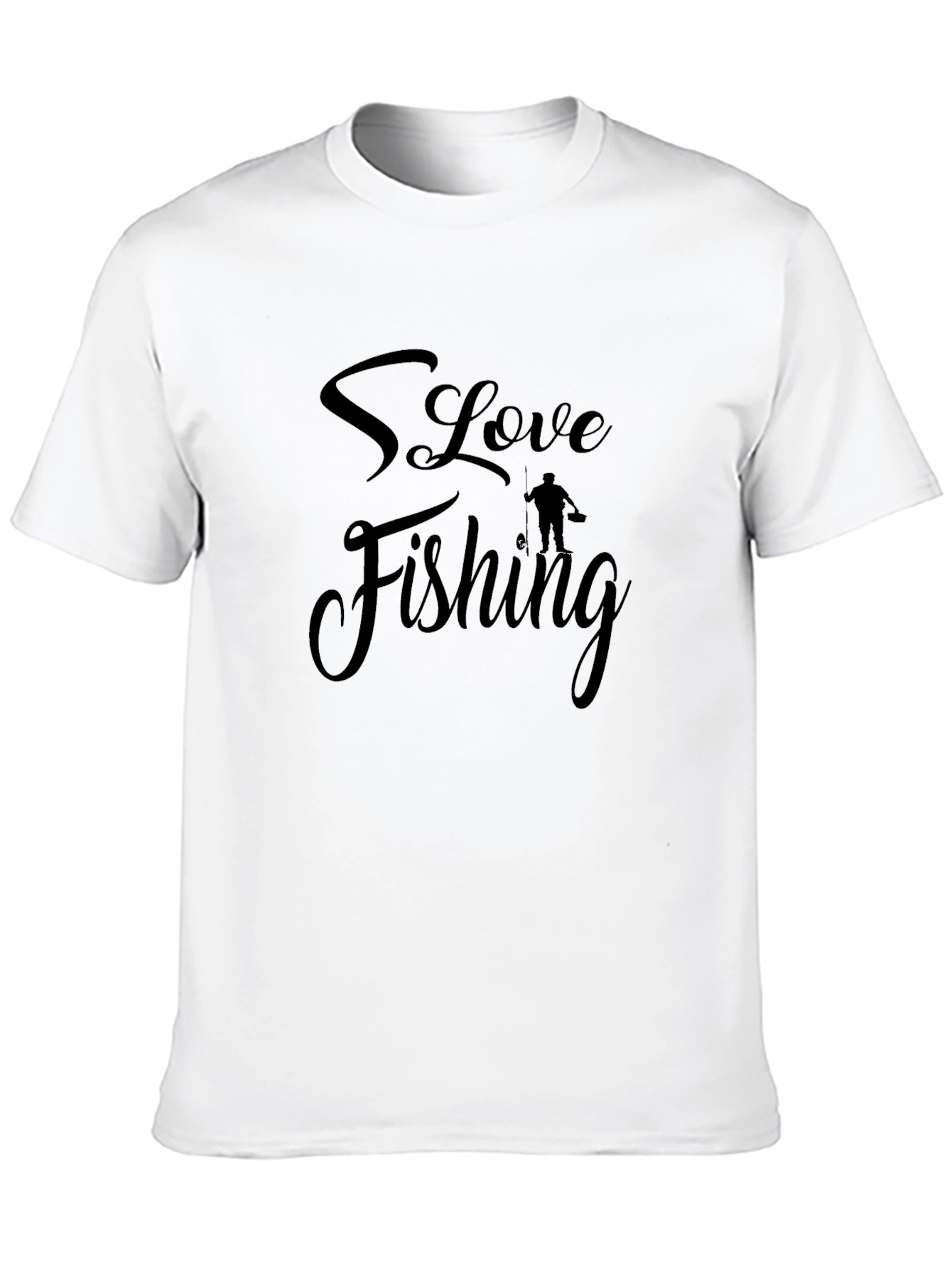 I Love Fishing Black T-Shirt