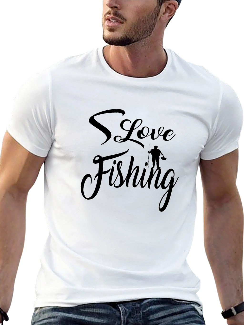 I Love Fishing Black T-Shirt
