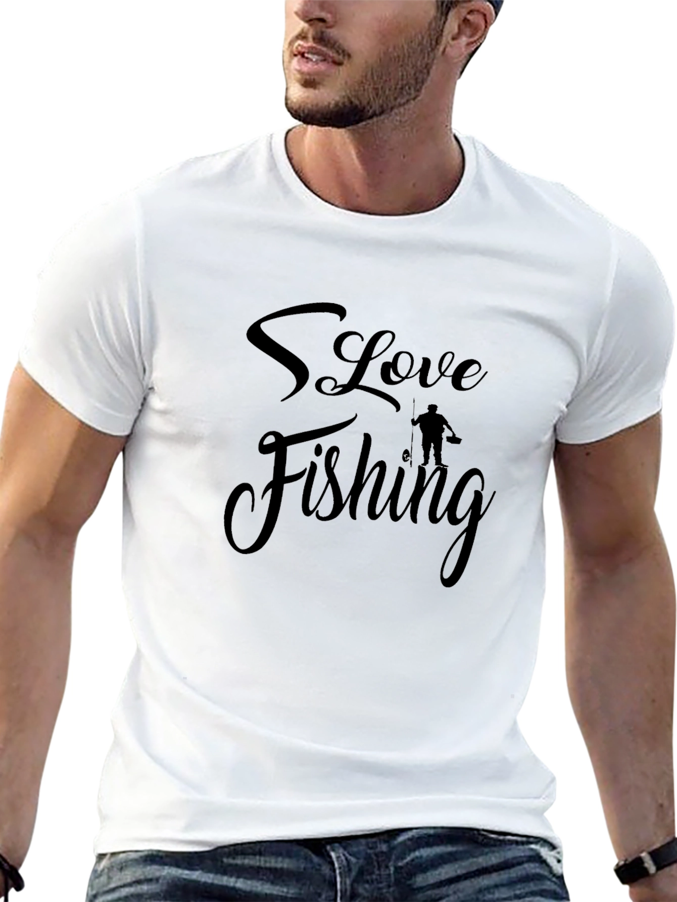 I Love Fishing Black T-Shirt