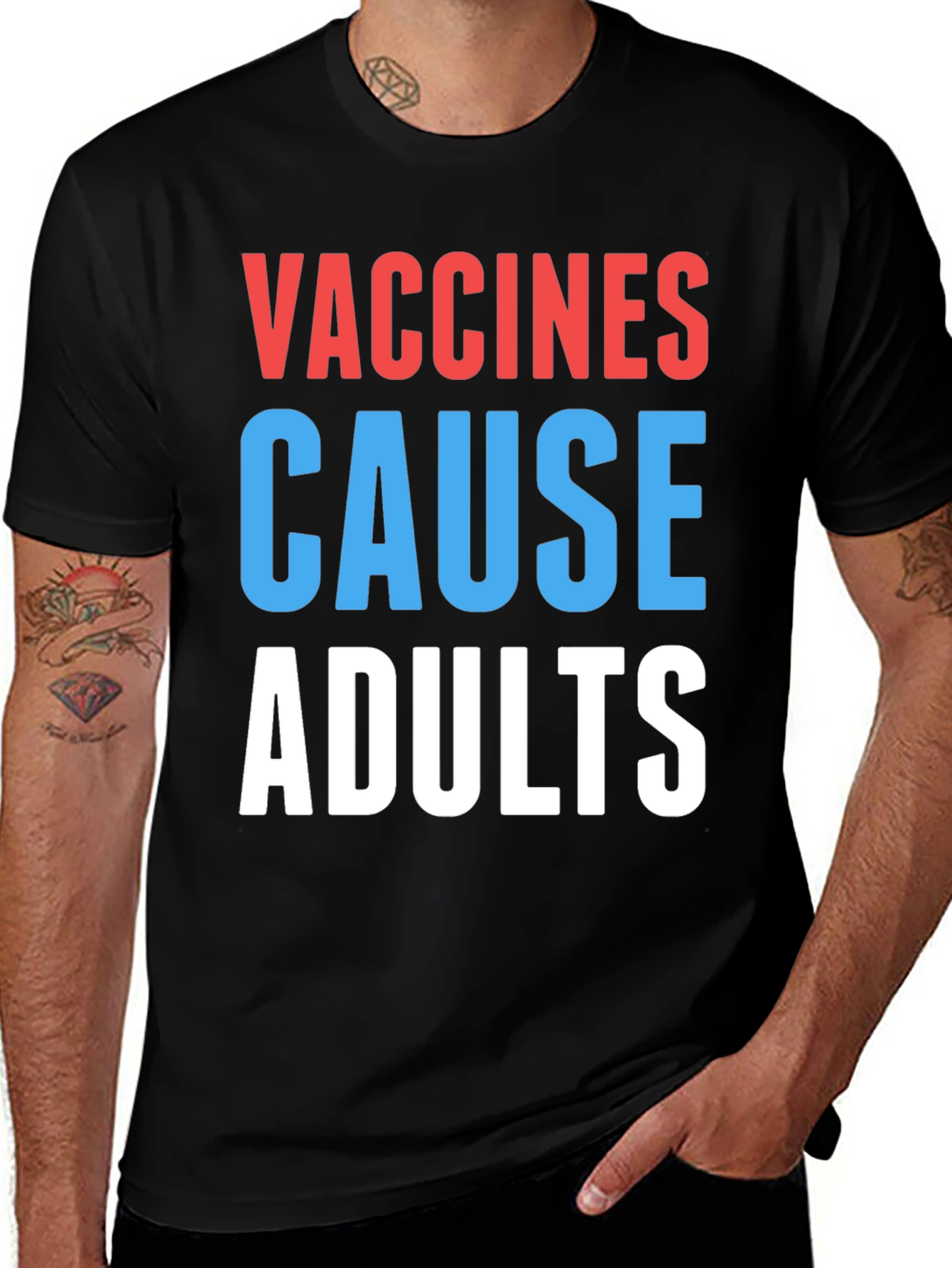 Vaccines Cause Adults Graphic Tee - Humorous Slogan