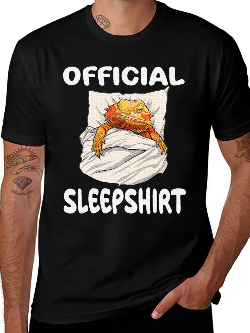 Official Sleepsirt T-Shirt: Sleeping Bearded Dragon