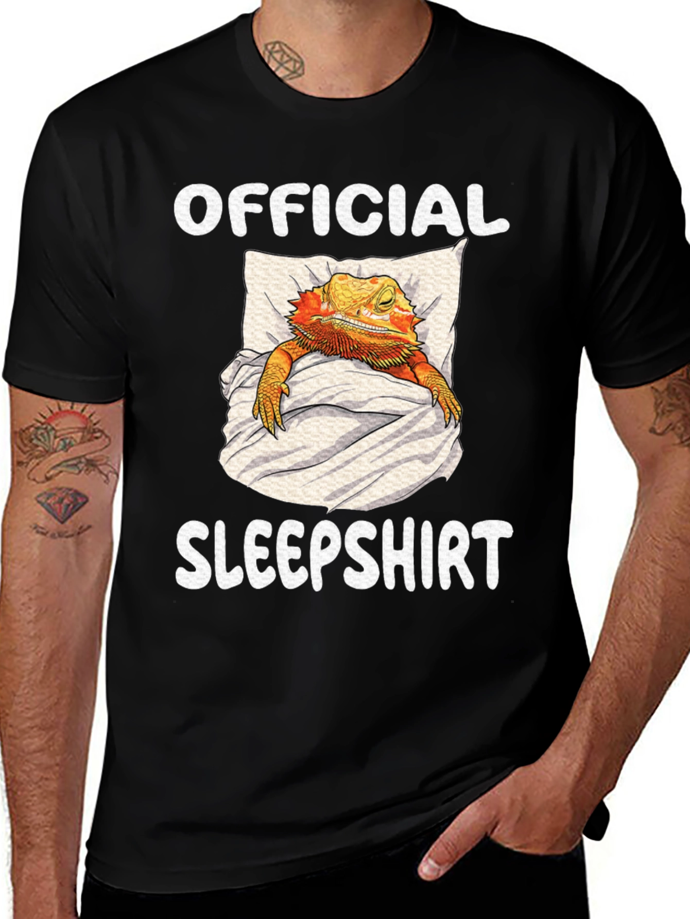 Official Sleepsirt T-Shirt: Sleeping Bearded Dragon