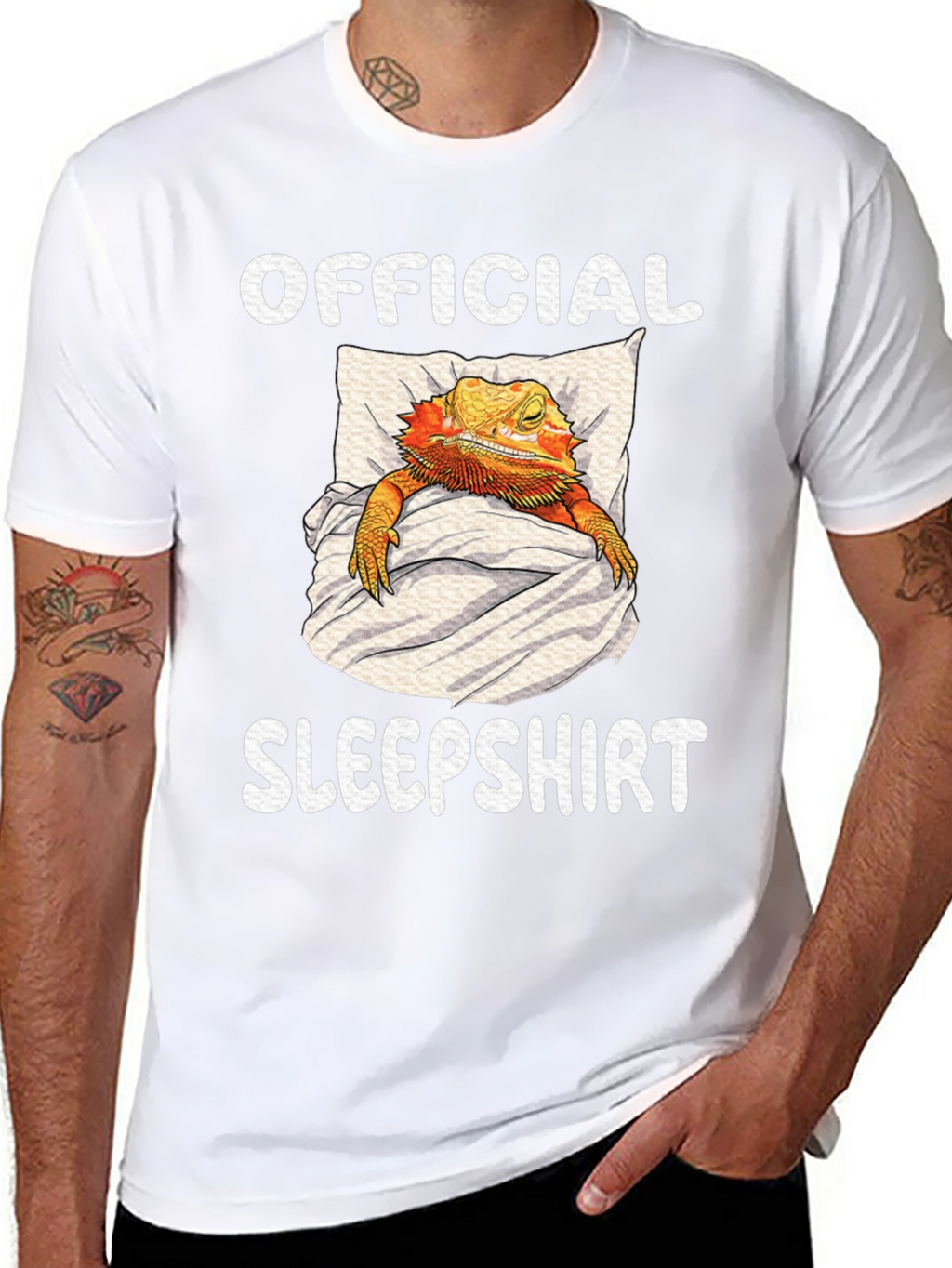 Official Sleepsirt T-Shirt: Sleeping Bearded Dragon