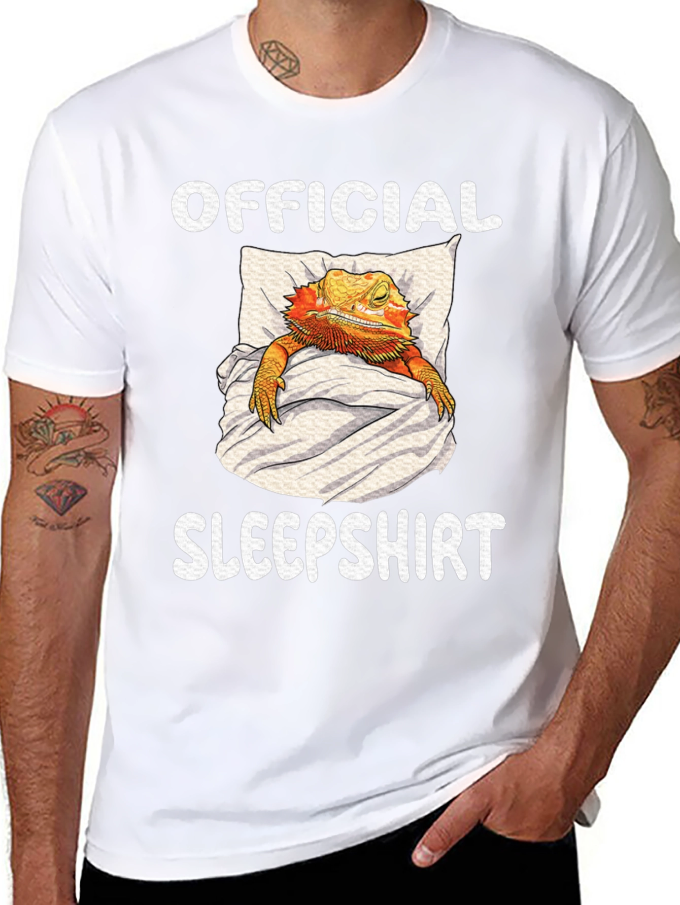 Official Sleepsirt T-Shirt: Sleeping Bearded Dragon