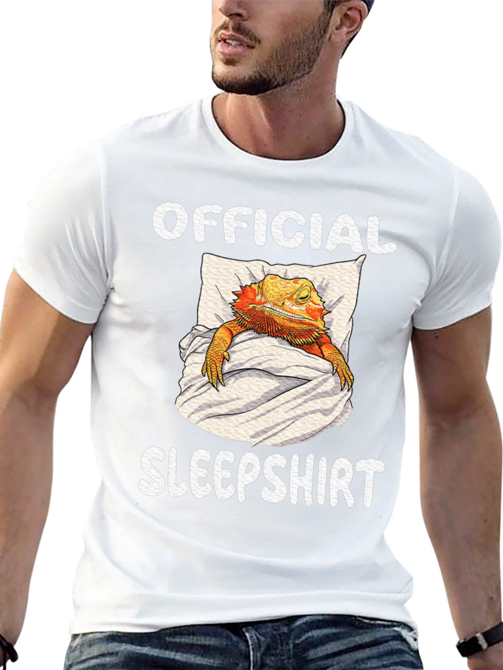 Official Sleepsirt T-Shirt: Sleeping Bearded Dragon