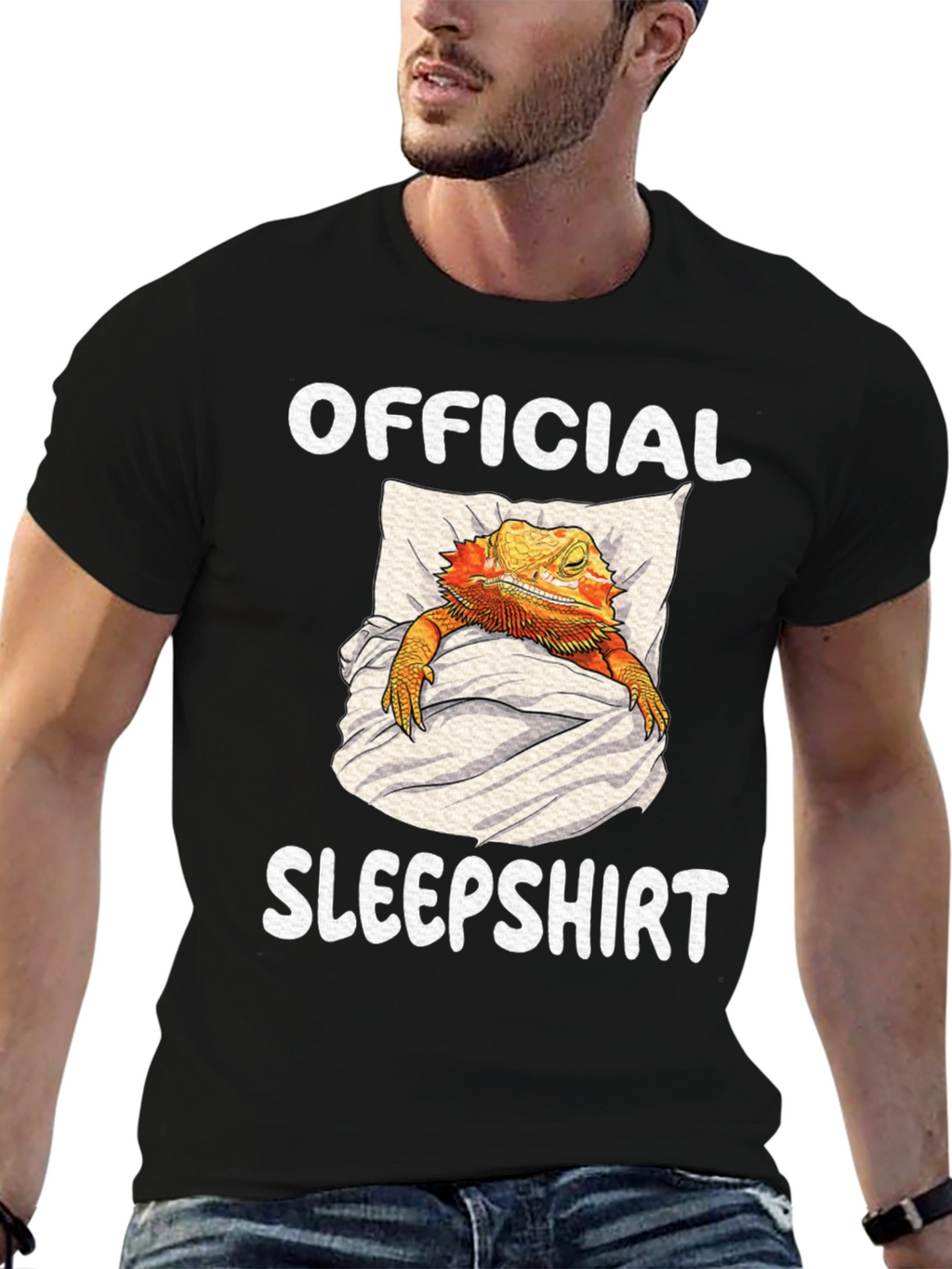 Official Sleepsirt T-Shirt: Sleeping Bearded Dragon