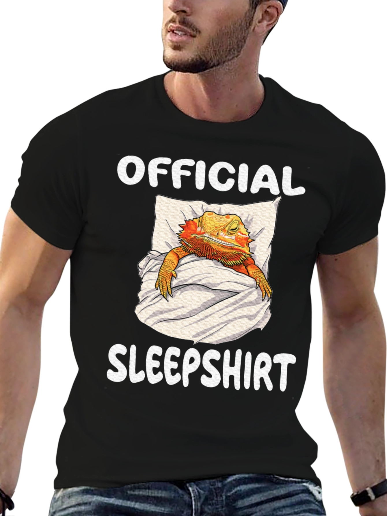 Official Sleepsirt T-Shirt: Sleeping Bearded Dragon