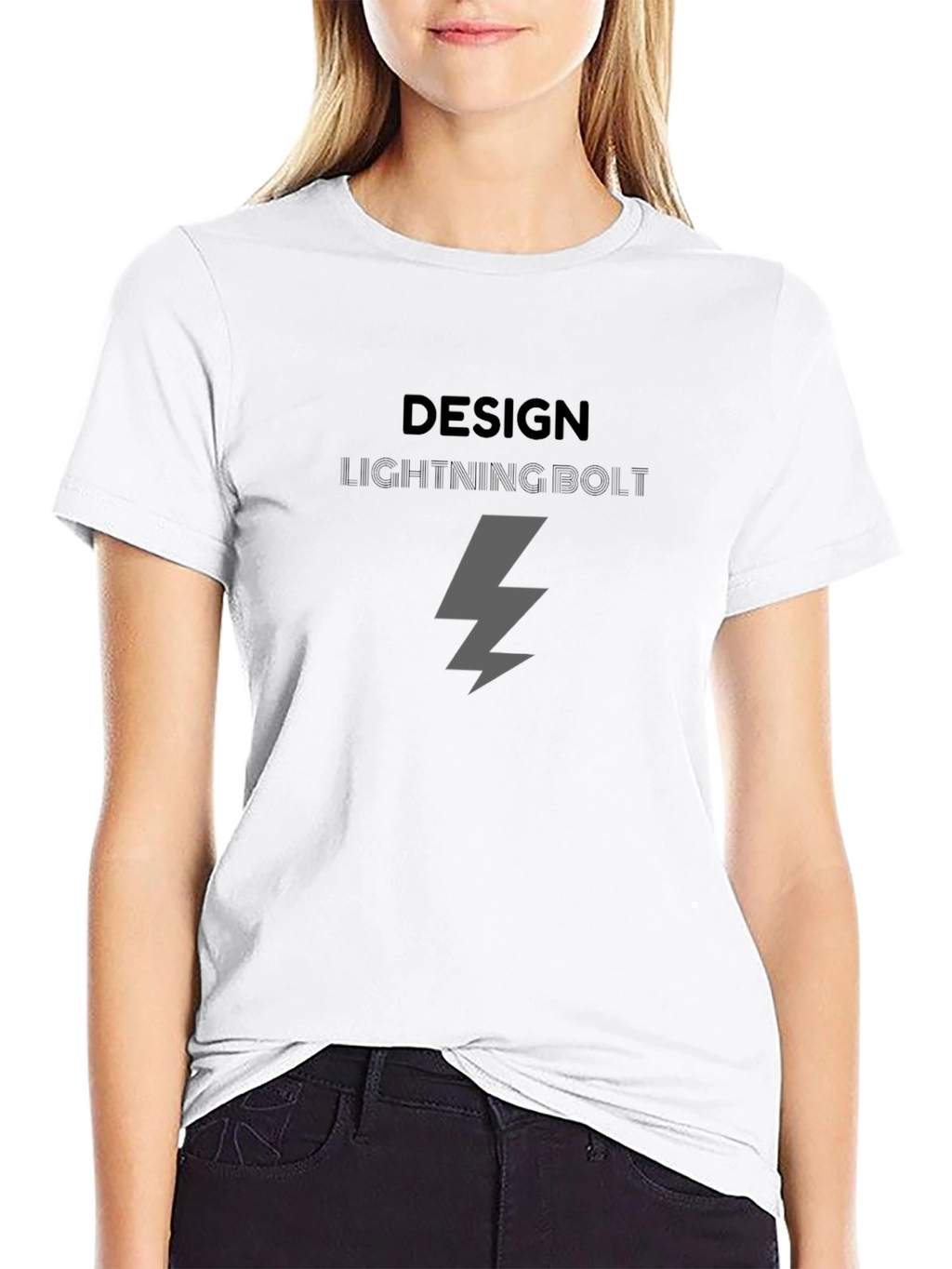 Lightning Bolt Graphic Black T-Shirt