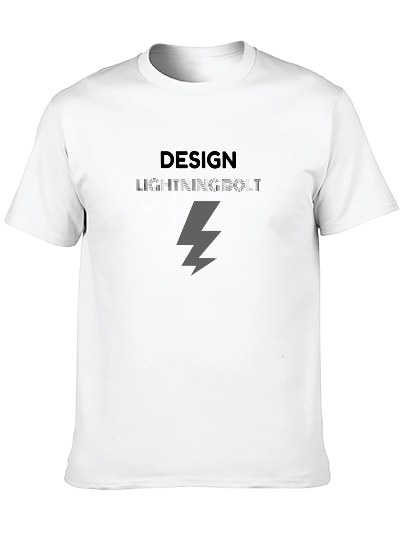 Lightning Bolt Graphic Black T-Shirt