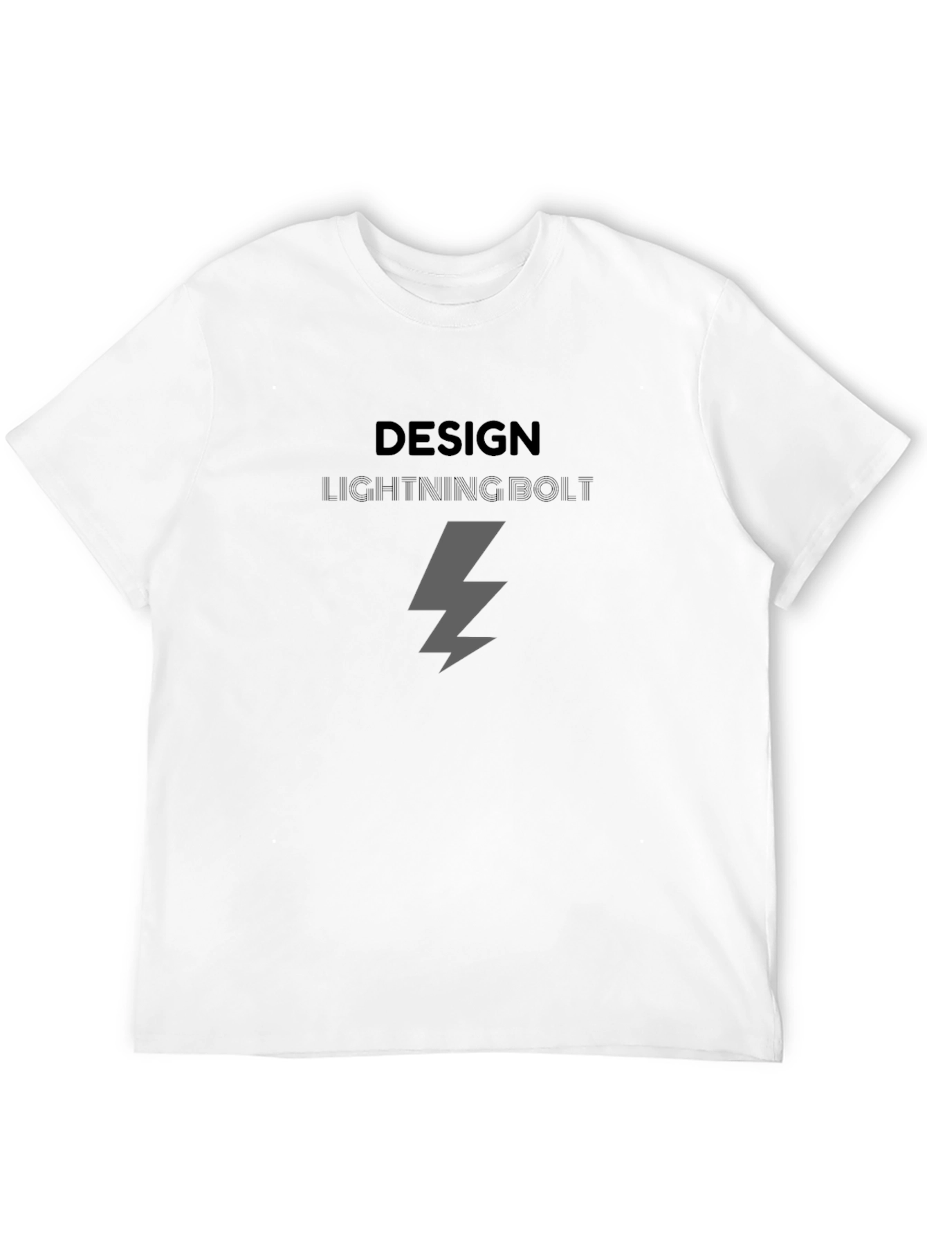 Lightning Bolt Graphic Black T-Shirt