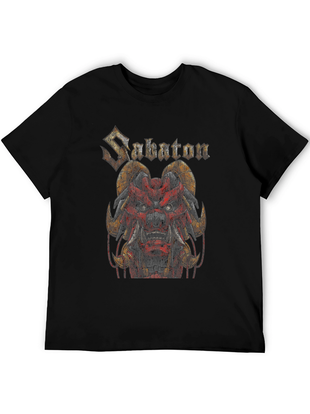 Sabaton Horned Demon Graphic Black T-Shirt