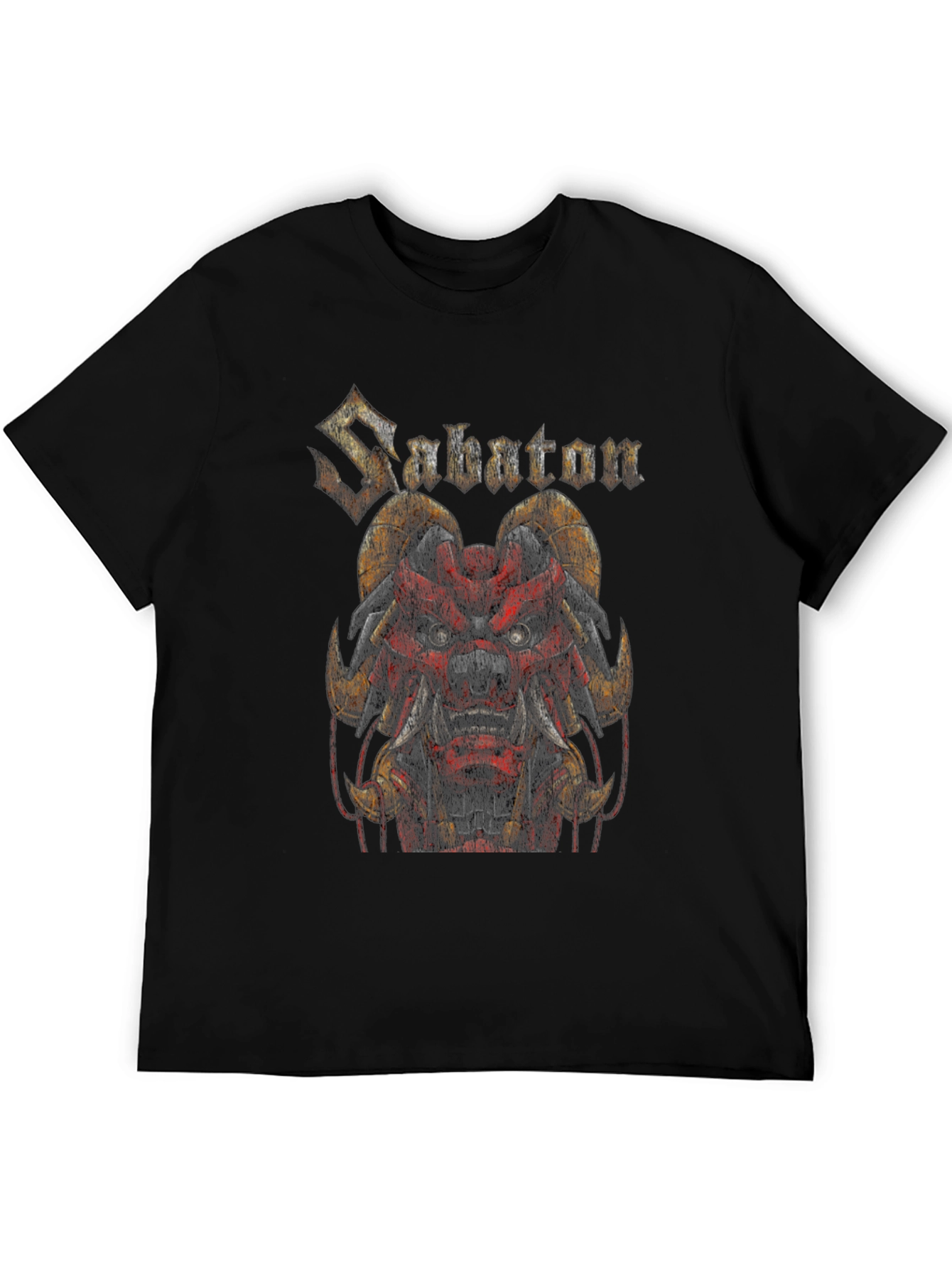 Sabaton Horned Demon Graphic Black T-Shirt