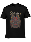 Sabaton Horned Demon Graphic Black T-Shirt