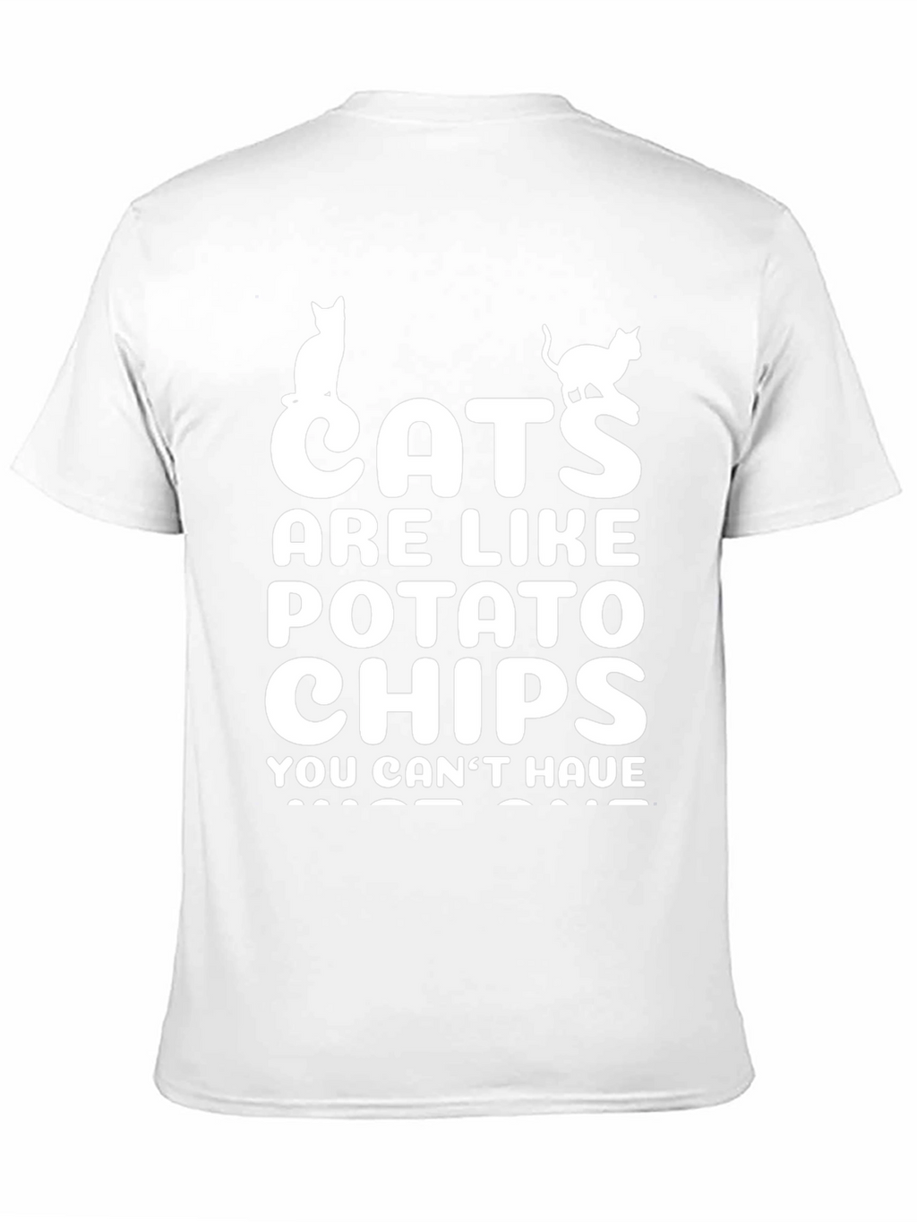 Cats are Like Potato Chips Funny Black T-Shirt