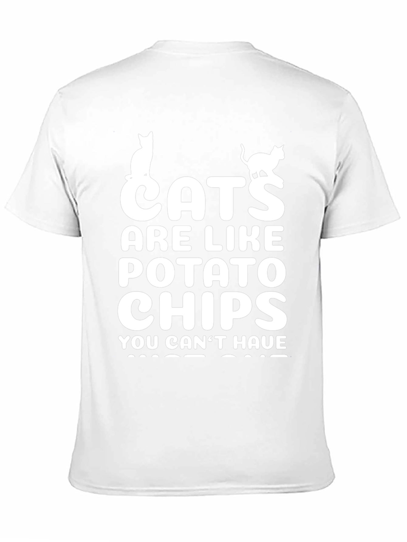Cats are Like Potato Chips Funny Black T-Shirt
