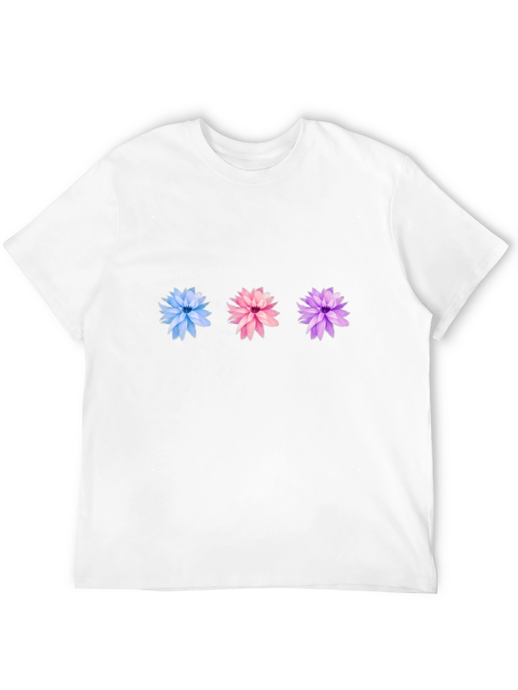 Floral Trio Black Tee - Stylish Casual Wear