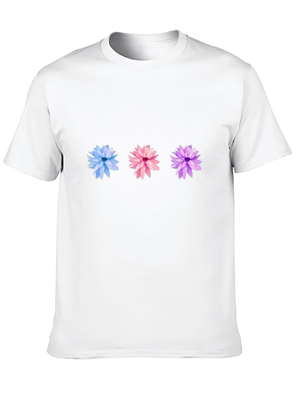 Floral Trio Black Tee - Stylish Casual Wear
