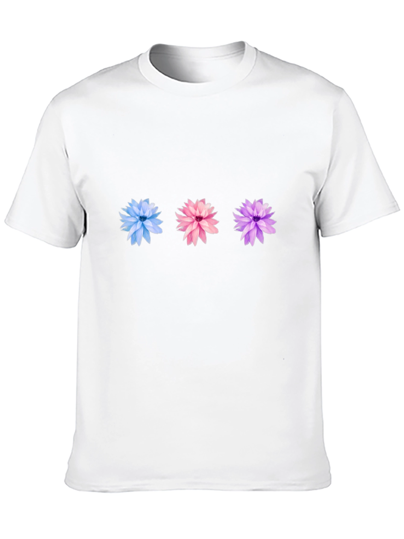 Floral Trio Black Tee - Stylish Casual Wear