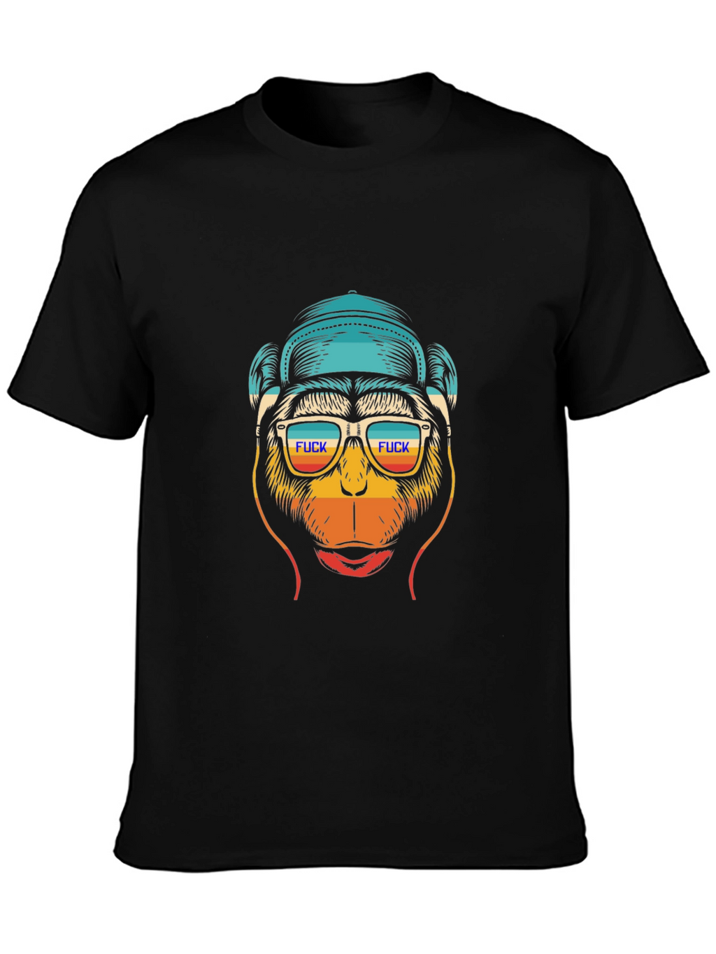 Funny Monkey Graphic Tee - Cool Retro Design